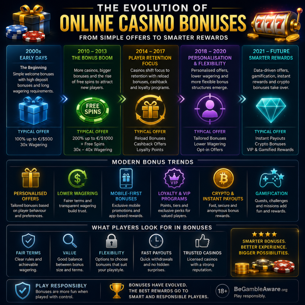 evolution of online casino bonuses